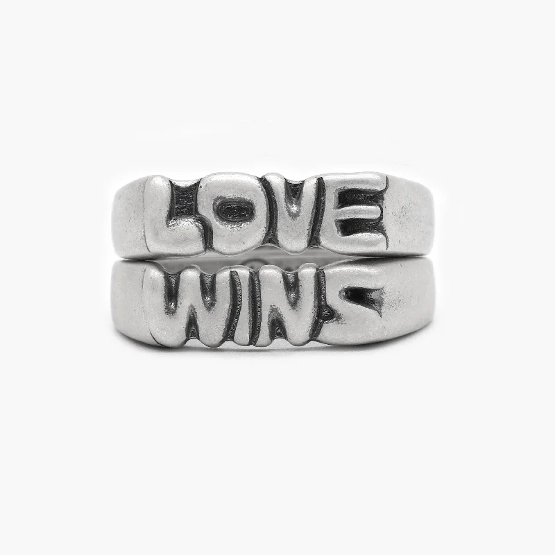 Love Wins Double Sterling Silver Ring