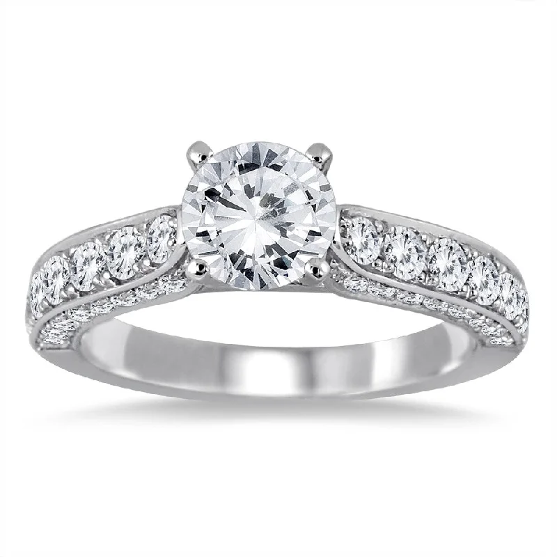 Marquee 14k White Gold 1 7/8ct TDW Diamond Engagement Ring