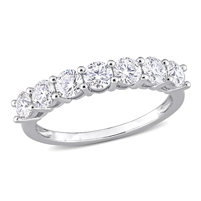 Mimi & Max 1ct DEW Created Moissanite Anniversary Band in Sterling Silver