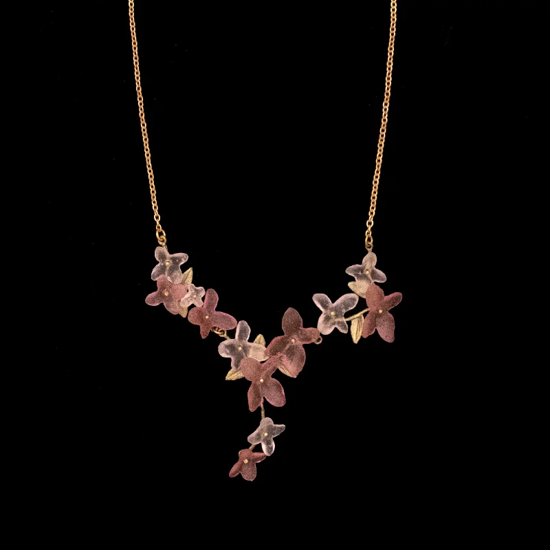 Pink Hydrangea Necklace