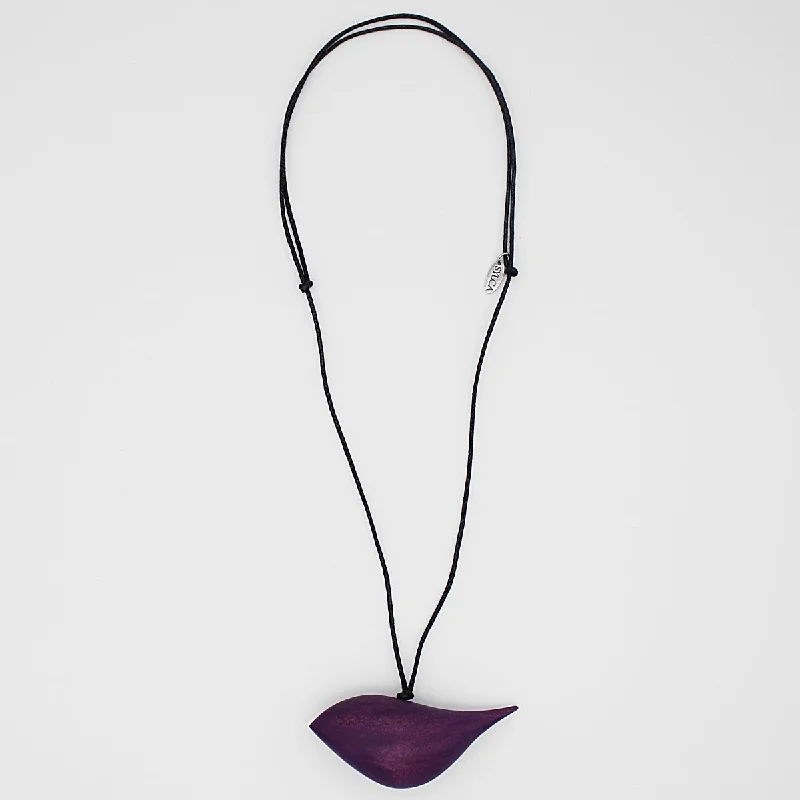 Purple Robin Pendant Necklace