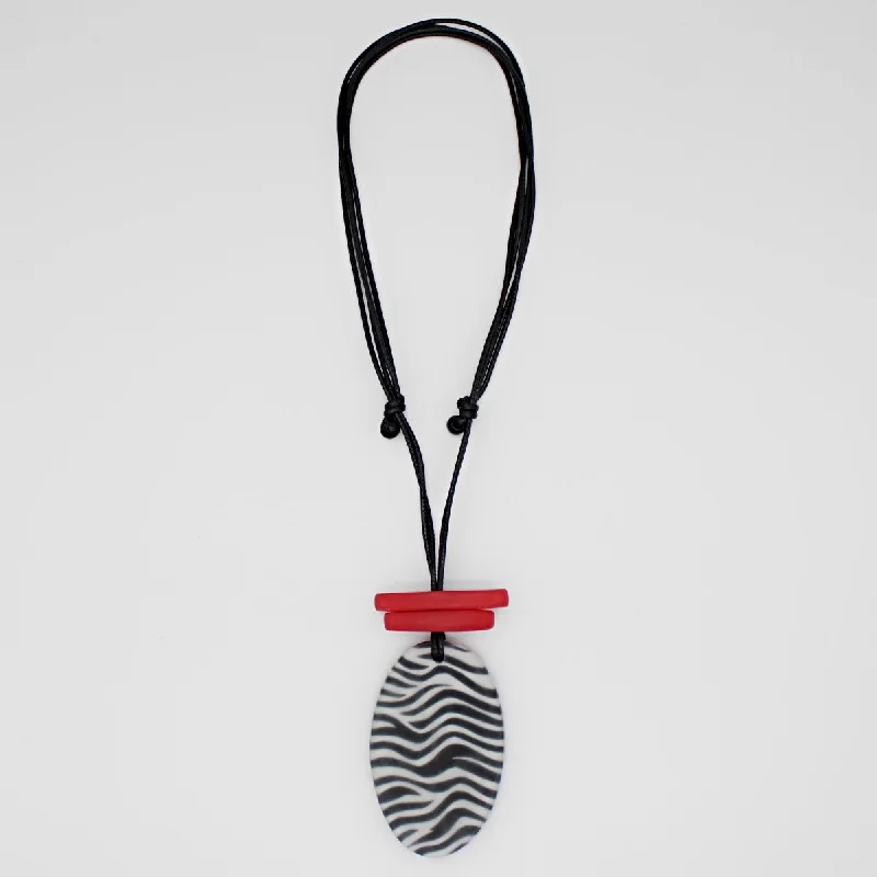 Red Suky Zebra Pendant