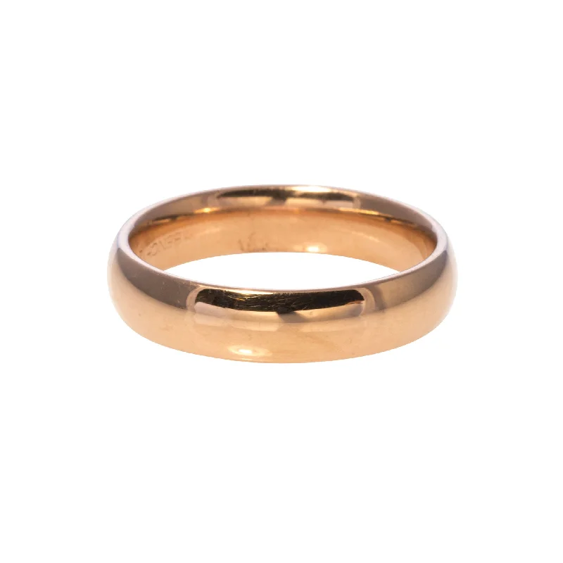 14K Rose Gold Regular Comfort Fit Wedding Band 5mm