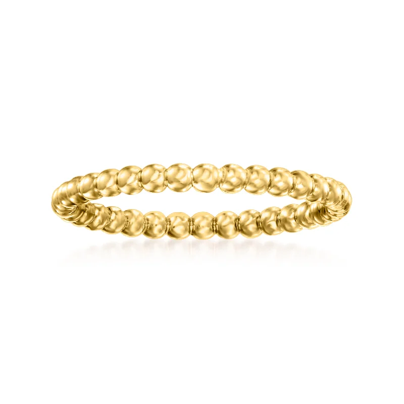 Ross-Simons Italian 14kt Yellow Gold Beaded Ring