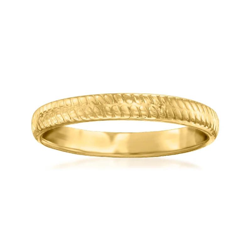 Ross-Simons Italian 14kt Yellow Gold Textured Ring