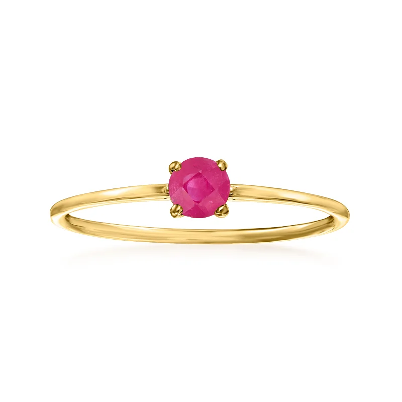 RS Pure by Ross-Simons Ruby Ring in 14kt Yellow Gold