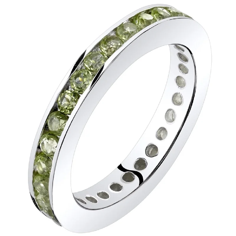 Sterling Silver 1 ct Peridot Birthstone Ring