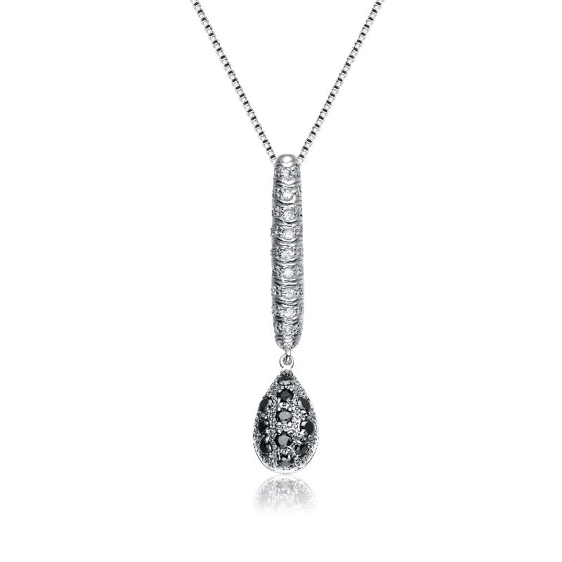 Sterling Silver Cubic Zirconia Polka Dots Necklace