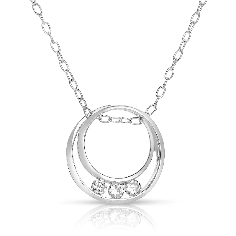 Triomphe Double Halo Pendant