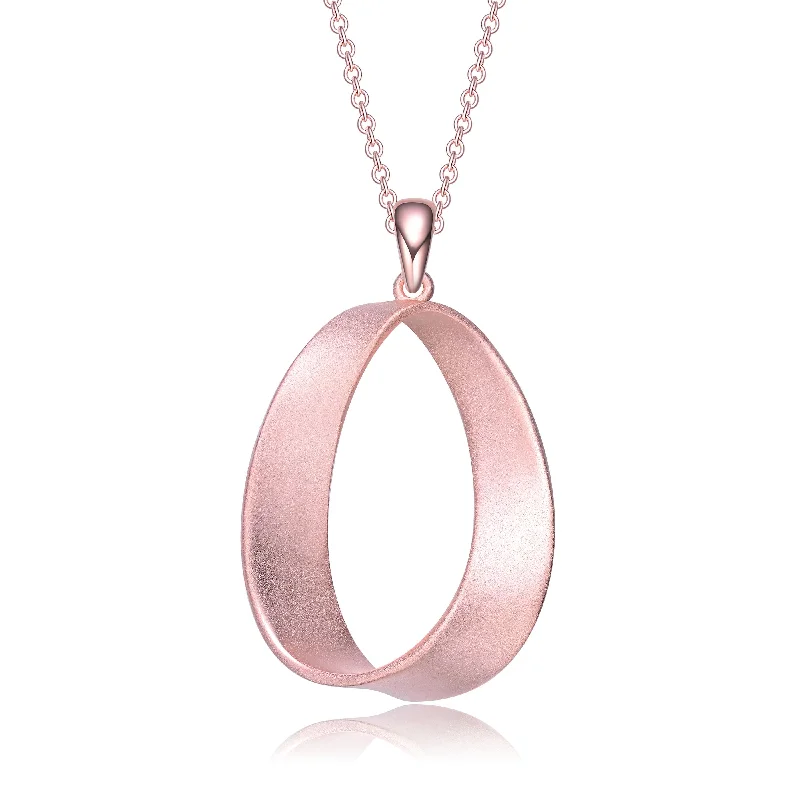 Sterling Silver Oval Halo Necklace