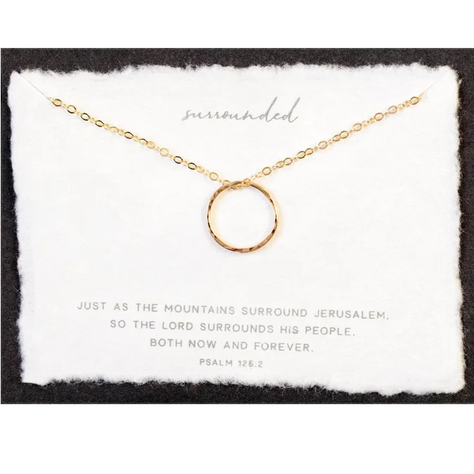 Gold Surrounded | Christian Necklace | Minimal Jewelry | Psalm