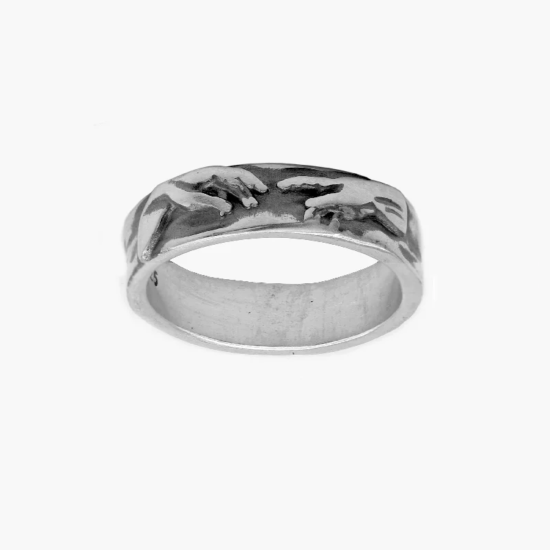 The Creation Of Adam Sterling Silver Ring