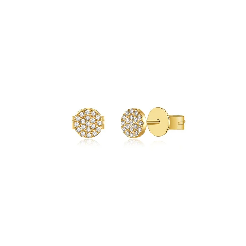 0.09 ctw Diamond Pave Stud Earrings