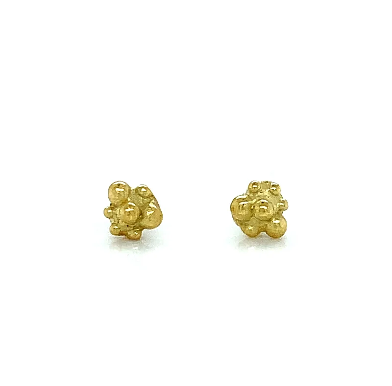 Yellow Gold 7 Dot Studs