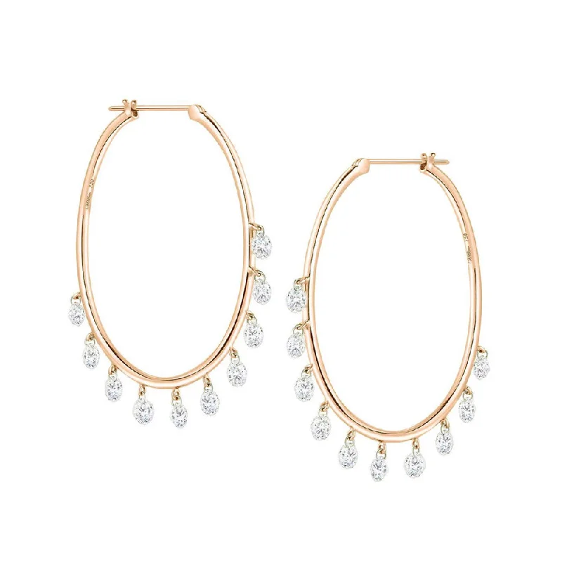 Gold and Platinum Diamond Hoops- "Jazz Hoops"