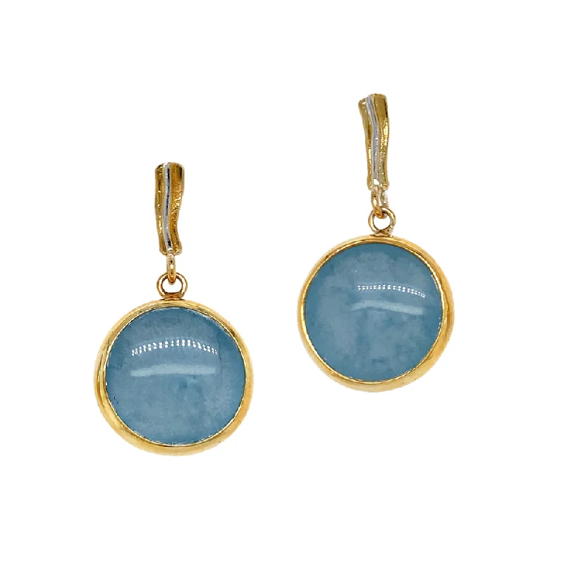 One-of-a-Kind Gold Vermeil and Aquamarine Earrings - "Blue Skies"