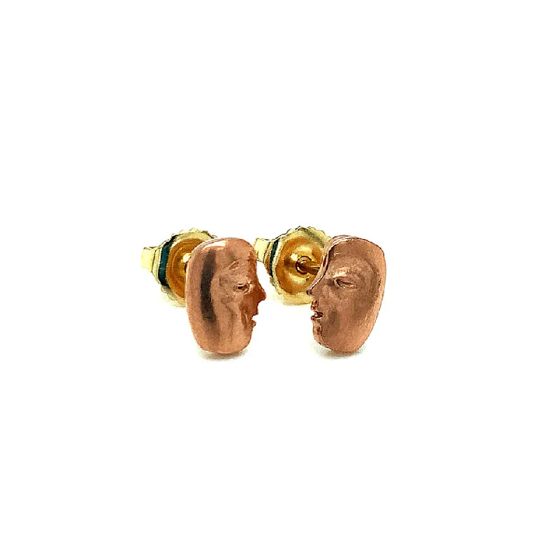 Rose Gold Stud Earrings - "The Big Sleep"