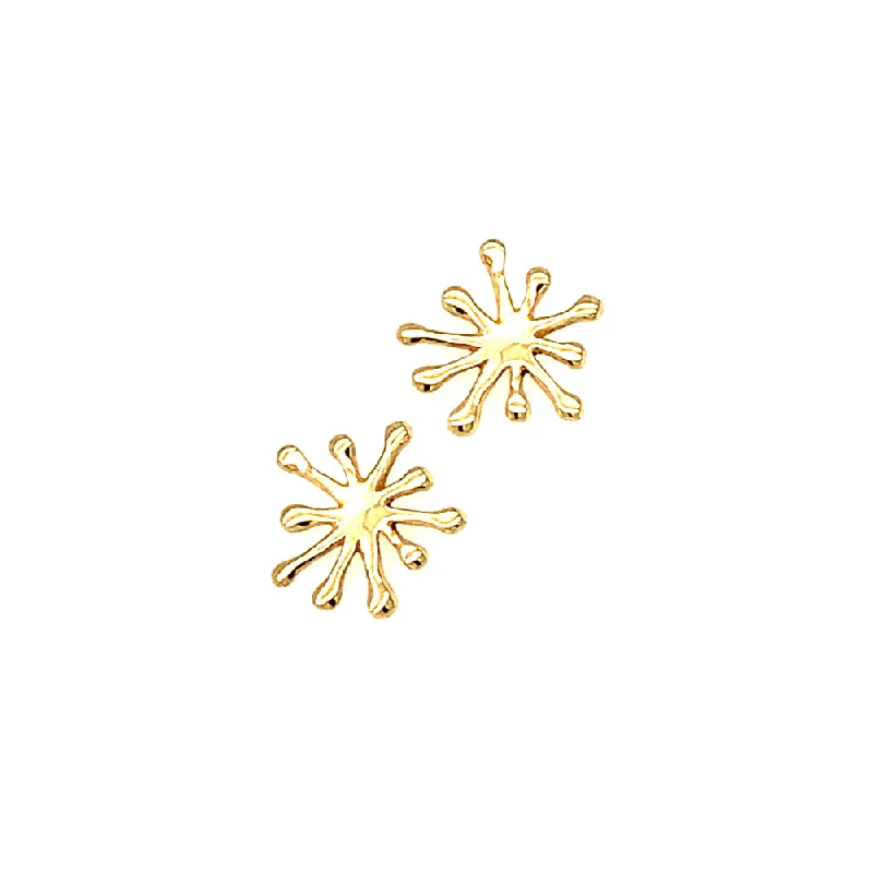 Petite Gold Studs - "Shiny Splash"