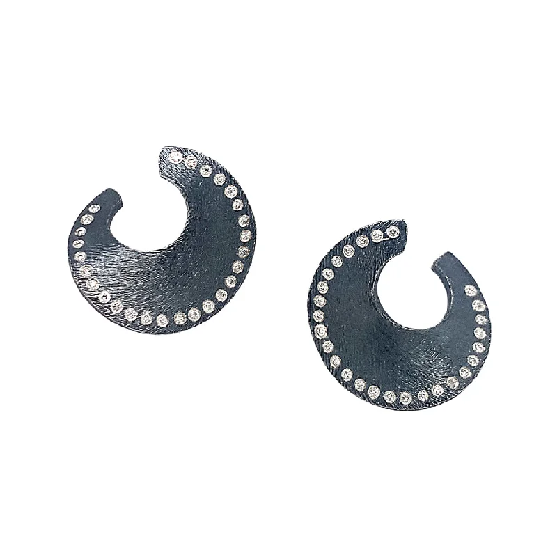 Sterling Silver Spiral Earrings - "Helios"