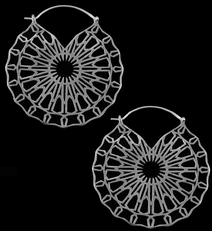 Aerial White Brass Earrings - Weights