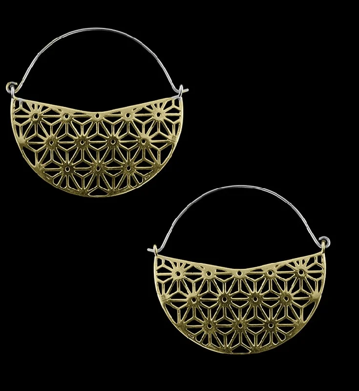 Asanoha Titanium Hangers - Earrings