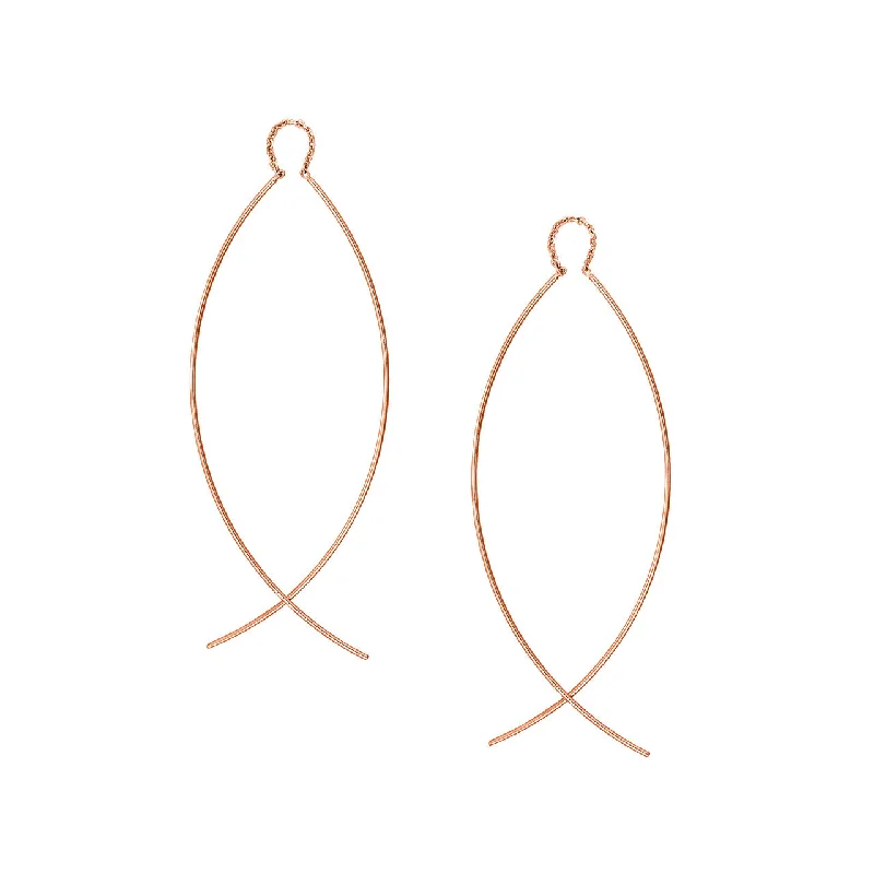 Curved Wire Threader Earrings