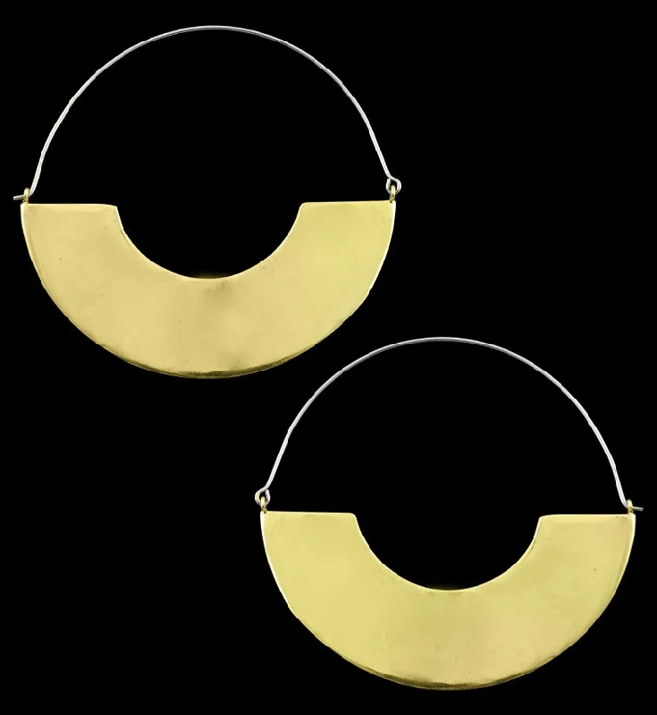 Gold Arc Titanium Hangers - Earrings