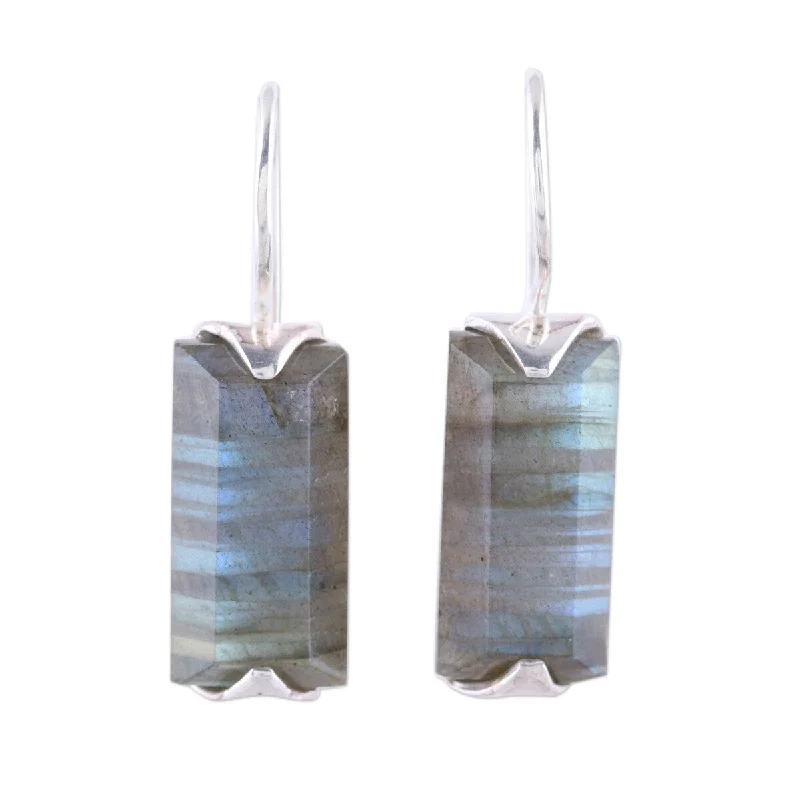 NOVICA Beautiful Aurora, Labradorite drop earrings - 1.1*0.3