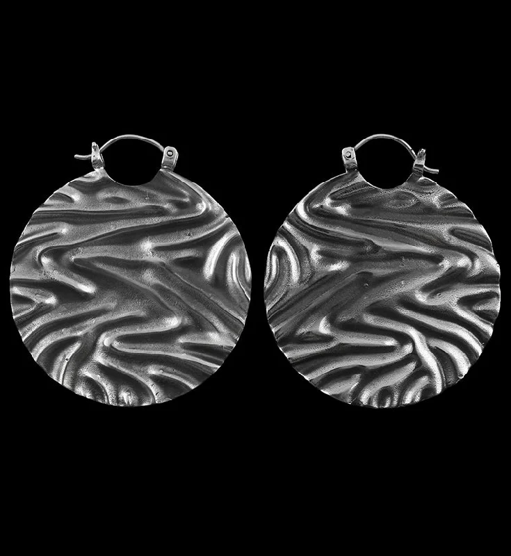 Silver Plica Brass Earrings - Weights