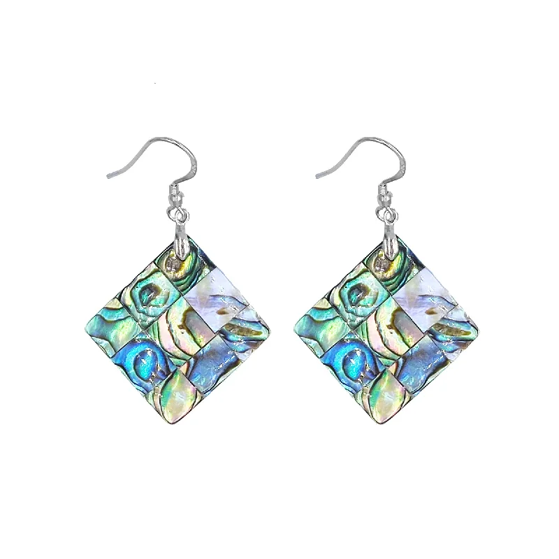 Sterling Silver with Natural Abalone Shell Dangle Earring